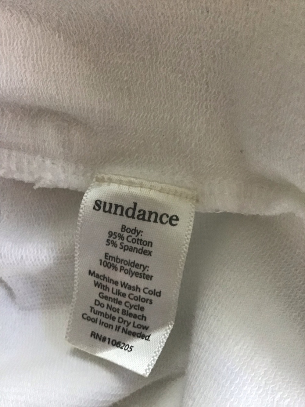 Sundance Faded Fields White Joggers Blue Floral Embroidered Size Medium - Picture 13 of 13